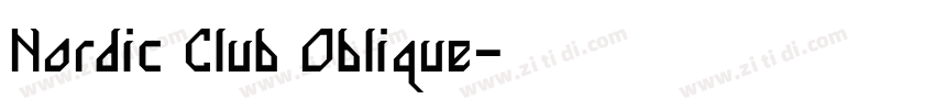 Nordic Club Oblique字体转换